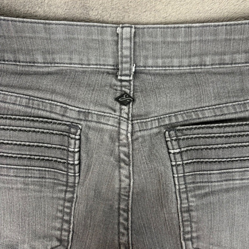 Prana Jeans Women 6 Grey Kara Straight Leg Tall Inseam Stretch Denim Outdoor - Picture 7 of 8